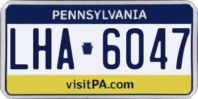 PA license plate LHA6047