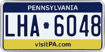 PA license plate LHA6048
