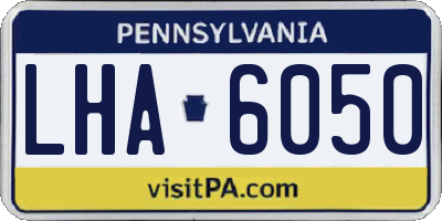 PA license plate LHA6050
