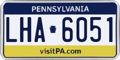 PA license plate LHA6051
