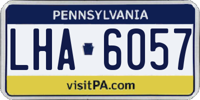 PA license plate LHA6057
