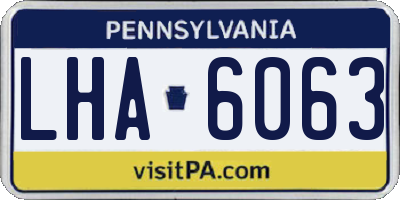 PA license plate LHA6063