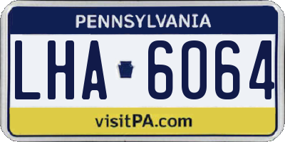 PA license plate LHA6064