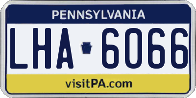 PA license plate LHA6066
