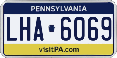 PA license plate LHA6069