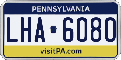 PA license plate LHA6080