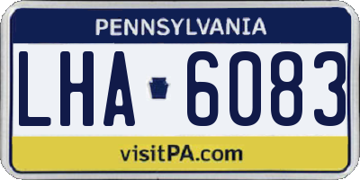 PA license plate LHA6083