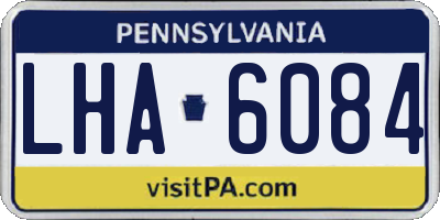 PA license plate LHA6084