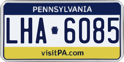 PA license plate LHA6085