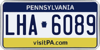 PA license plate LHA6089