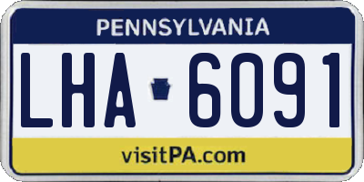 PA license plate LHA6091