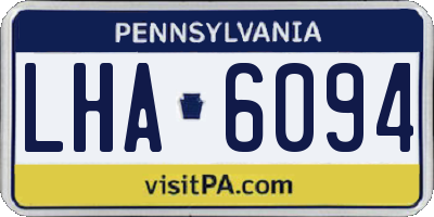 PA license plate LHA6094
