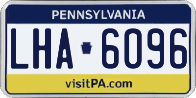 PA license plate LHA6096