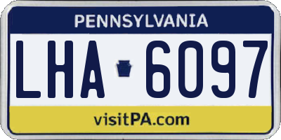 PA license plate LHA6097