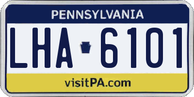 PA license plate LHA6101