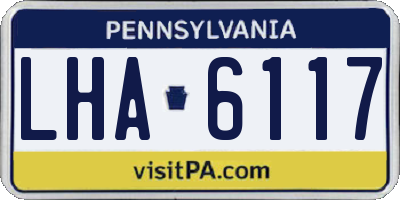 PA license plate LHA6117