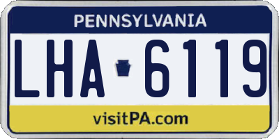 PA license plate LHA6119