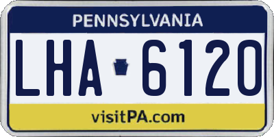 PA license plate LHA6120