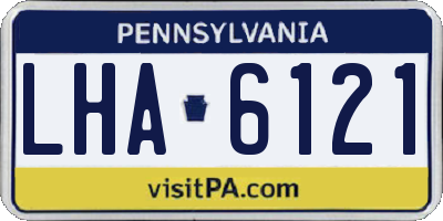 PA license plate LHA6121