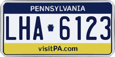 PA license plate LHA6123