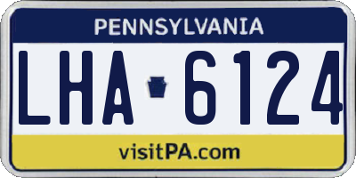 PA license plate LHA6124