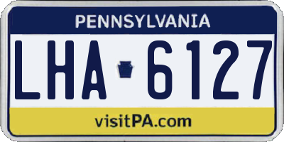 PA license plate LHA6127