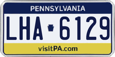 PA license plate LHA6129