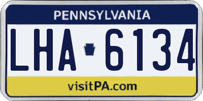 PA license plate LHA6134