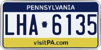 PA license plate LHA6135