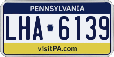PA license plate LHA6139