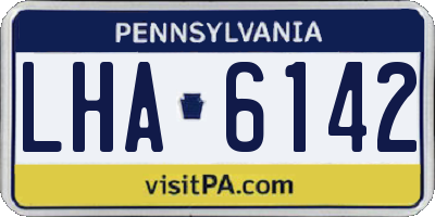 PA license plate LHA6142