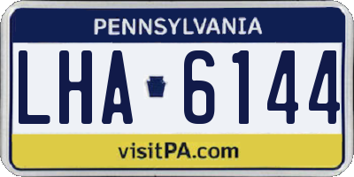 PA license plate LHA6144