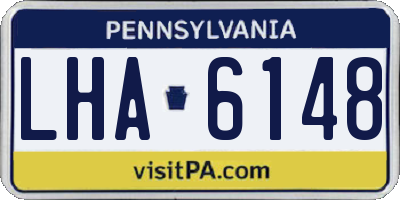 PA license plate LHA6148