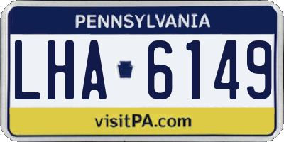PA license plate LHA6149