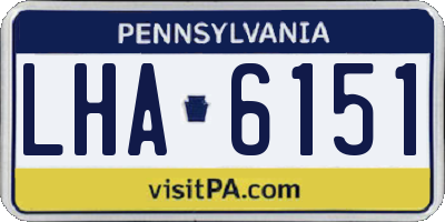 PA license plate LHA6151