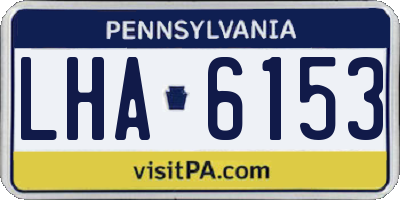 PA license plate LHA6153