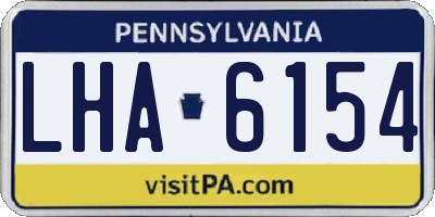 PA license plate LHA6154
