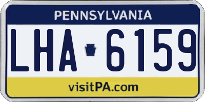 PA license plate LHA6159