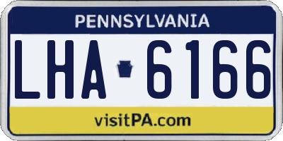 PA license plate LHA6166