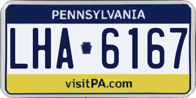 PA license plate LHA6167