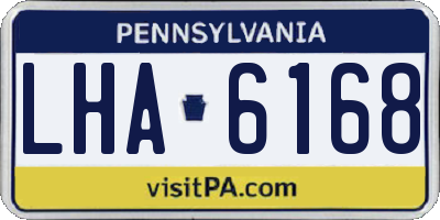 PA license plate LHA6168