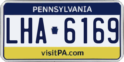 PA license plate LHA6169