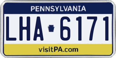 PA license plate LHA6171