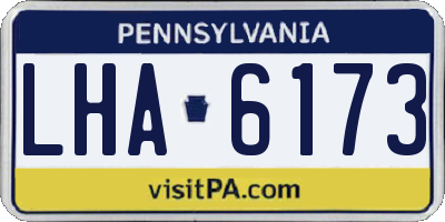 PA license plate LHA6173