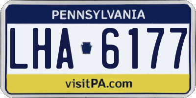 PA license plate LHA6177