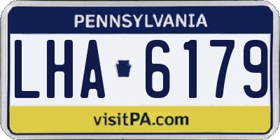 PA license plate LHA6179