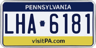PA license plate LHA6181