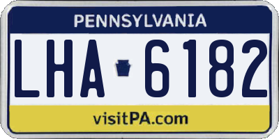 PA license plate LHA6182