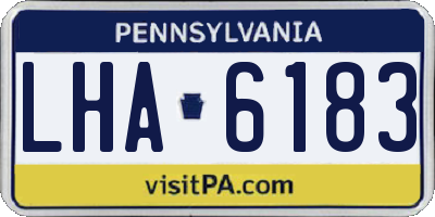 PA license plate LHA6183