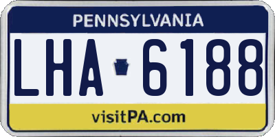 PA license plate LHA6188